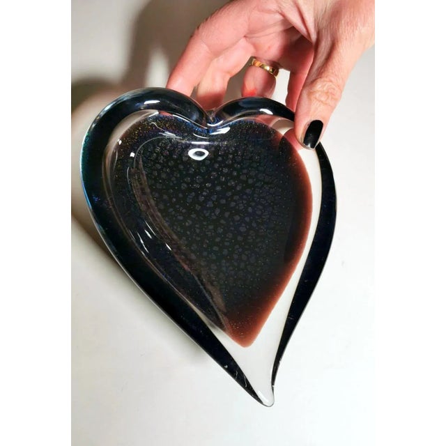 Vintage Fm Konstglas Ronneby Sweden Ashtray "Vetro Sommerso" For Sale - Image 12 of 13