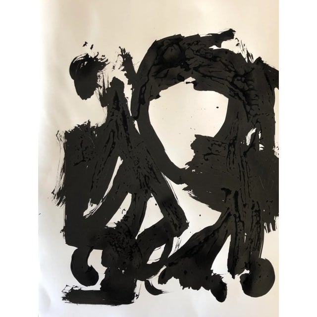 Abstract Ink on Paperboard by Erik Sulander 22x28 For Sale