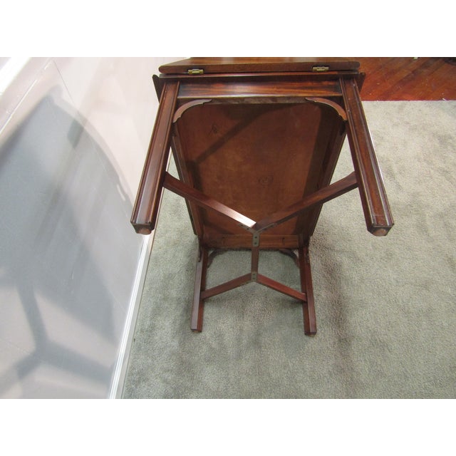 Brown Henkel Harris Solid Mahogany Inlay Butlers Coffee Table For Sale - Image 8 of 9