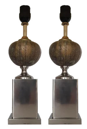 Vintage Maison Charles Urchin Table Lamps - A Pair