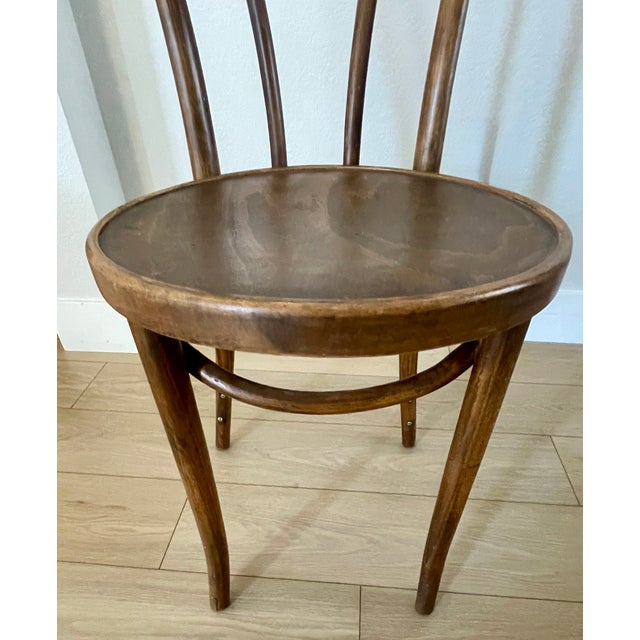 Antique Vintage Thonet Style Bentwood Sweetheart Bistro Chairs- A Pair For Sale - Image 13 of 14