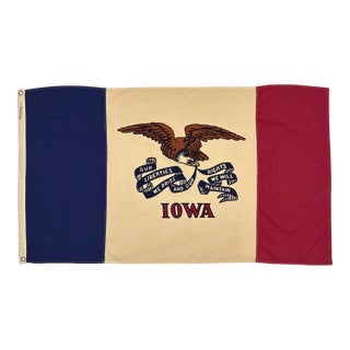 Vintage Cotton State Flag of Iowa For Sale