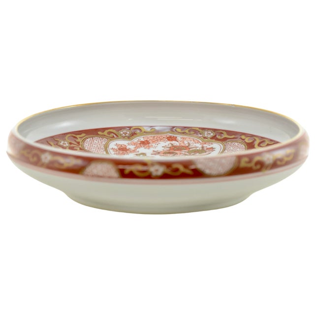 Traditional Gold Imari Sienna 10” Bowl For Sale - Image 3 of 5