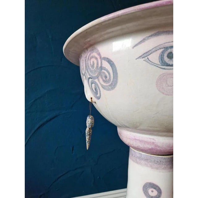 Large Ceramic Sculpture in the style of Björn Wiinblad, 1970s For Sale - Image 4 of 11