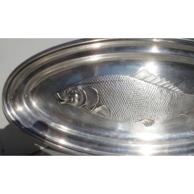 Fish Server Silver Plate Circa 1900 Marked W. .M. . F. N. For Sale In New York - Image 6 of 10