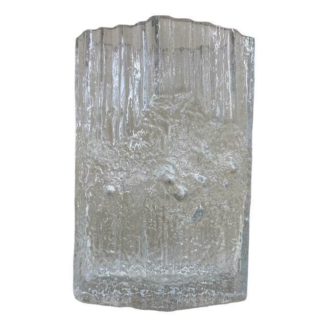 Vintage Glass Pinus Vase by Tapio Wirkalla for Iitalla, Finland, 1970s For Sale