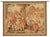 An early 16th Century tapestry from Flanders representing the month of August. Peasant folk are receiving wages for their...
