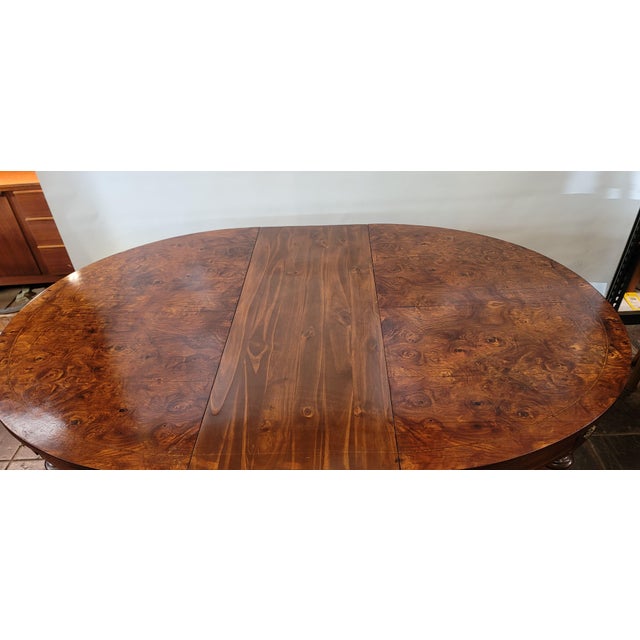 Auburn Antique 1850s French Burlwood Elm Dining Table Napoleonic French Empire For Sale - Image 8 of 10