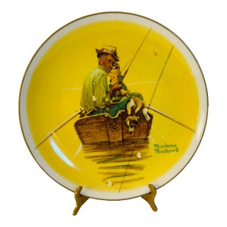 Norman Rockwell Fish Finders Four Seasons Gorham 10.5” Collector Plate For Sale