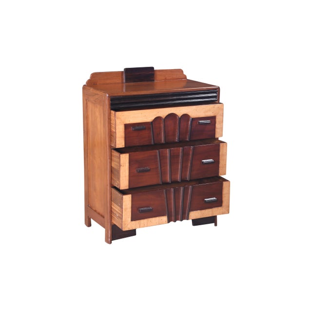 Art Deco 1940s Late Art Deco Chest of Drawers, Dresser For Sale - Image 3 of 5