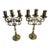 Brass Three Light Candle Holders For Sale
