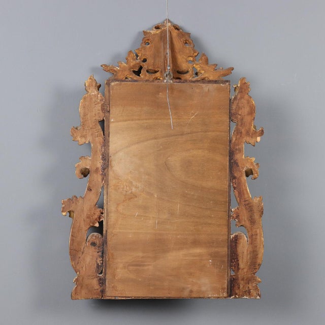 Baroque Mirror in Carved and Gilded Wood For Sale - Image 10 of 11