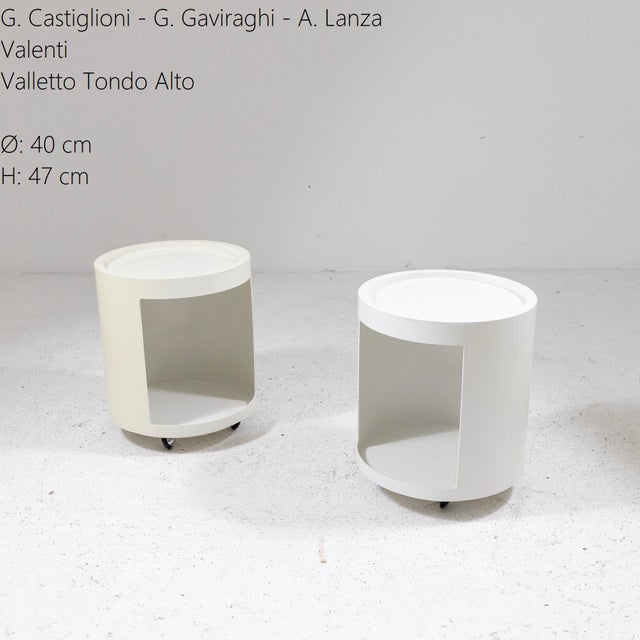 Valletto Tondo Alto Containers on Wheels from Valenti, 1970s, Set of 2 For Sale - Image 6 of 7