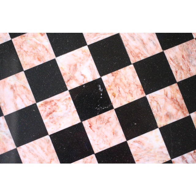 Large Marble Black and Pink Chessboard For Sale - Image 6 of 11