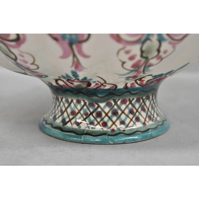 Metal Vintage Keck Keramik Hand Painted Ceramic Pottery German Stein Wine Pitcher For Sale - Image 7 of 15