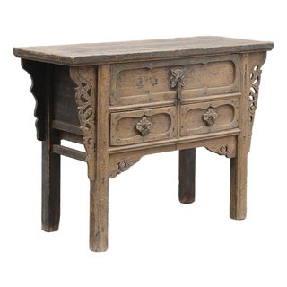 Antique Chinese Elm Shanxi Province Hall Cabinet/Altar Table For Sale