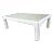 Modern White Lacquered Coffee Table With Mirror Top For Sale