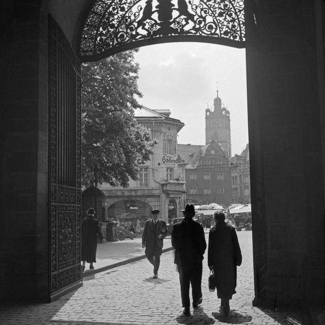 1930s Entrance Gate Darmstadt Castle Street Life, Germany, 1938, Printed 2021 For Sale - Image 5 of 5