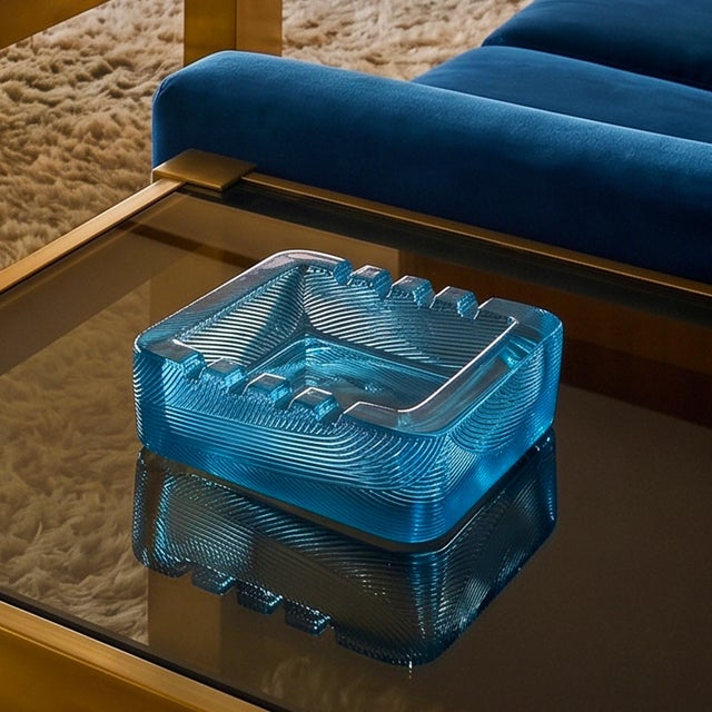 1970s ashtray, a masterclass in Italian glass craftsmanship conceived by the visionary architect and designer Sergio Asti...