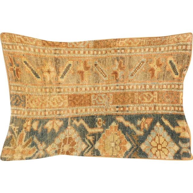 1940s Persian Melayer Pillow. Hand Sewn using fragments of Melayer carpets. Fiber fill. 523146