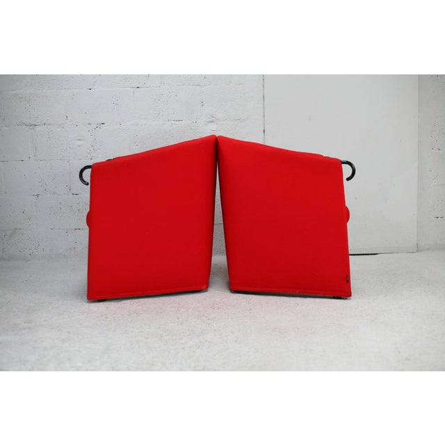 Arflex Set of Red Armchairs from Arflex, Italy, 1980 For Sale - Image 4 of 16