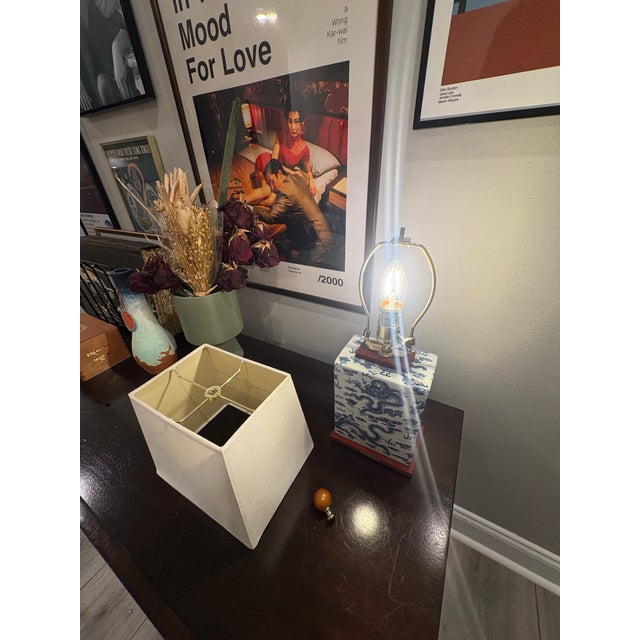 A eloquent, timeless, and highly collectible pair of vintage Ralph Lauren table lamps featuring an exceptional cobalt blue...