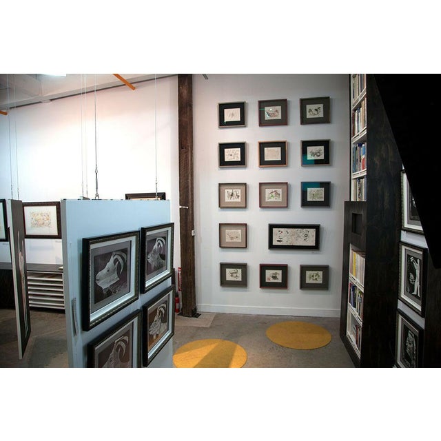 Red Modern Max Ernst Lithograph Original Numbered Limited Ed. 199 with Archival Frame For Sale - Image 8 of 10