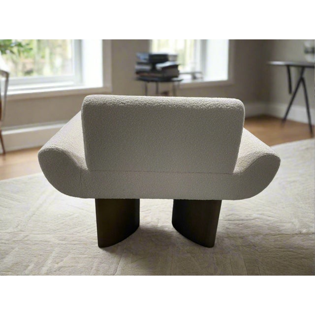Modern Coco White Modern Accent Chair For Sale - Image 3 of 6
