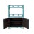Chinese Distressed Pastel Blue Open Top Display Cabinet Side Table For Sale - Image 4 of 7