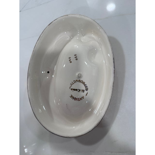 1950s Vintage Weeping Gold Ceramic Panther Ashtray / Catchall For Sale - Image 5 of 5