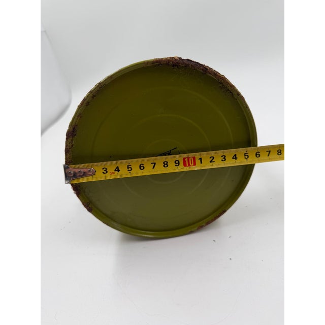 Kerosene Storm Lamp in Green Lacquered Metal and Glass For Sale - Image 9 of 14