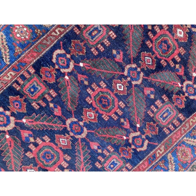 Kurdish Blue Rug, 1890s For Sale - Image 6 of 14