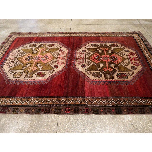 Galerie Shabab Collection Mid-20th Century Turkish Anatolian Accent Rug For Sale - Image 4 of 8