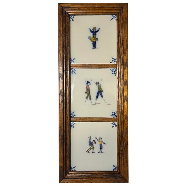 Dutch Three-Tile Panel by Tichelaar Makkum, 20th Century For Sale - Image 14 of 14
