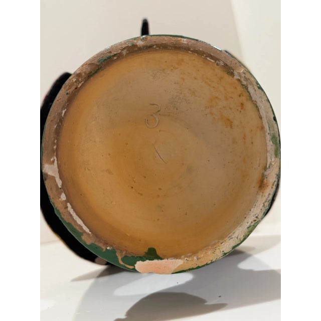 Vintage Portuguese Hand-Painted Ceramic Rooster of Barcelos Folk Art Sculpture – 14.5” Tall For Sale - Image 11 of 11