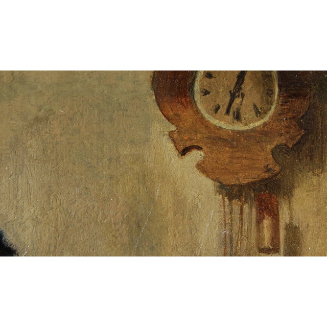 Benjamin Vautier, Genre Scene with Man and Dog, 1800s, Oil Painting on Canvas, Framed For Sale - Image 9 of 12
