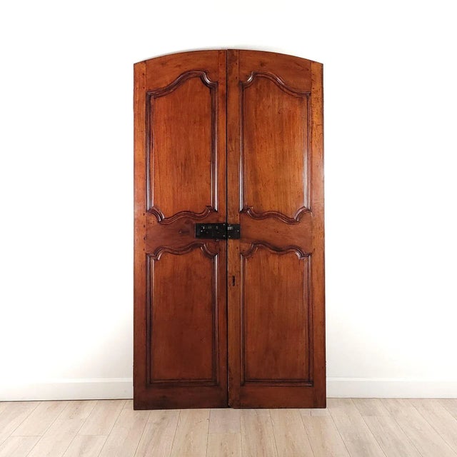 Wood Pair of Walnut Doors, France, 18th/19th Century For Sale - Image 7 of 8