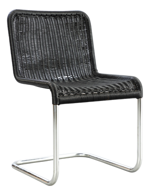 Cantilever D41 Chair in Black Rattan by Marcel Breuer for Tecta