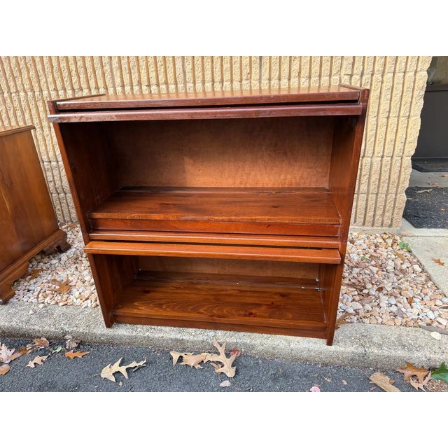 Vintage Oak and Pine 2 Stacking Bookcase. For Sale - Image 11 of 12