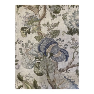 Cowtan & Tout Moreland in Color Blue - Floral - 100% Linen Fabric 2 Yards For Sale