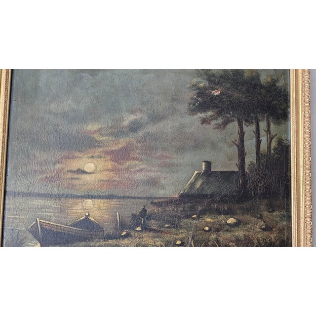 French Antique Oil Painting Signed For Sale In Tampa - Image 6 of 12