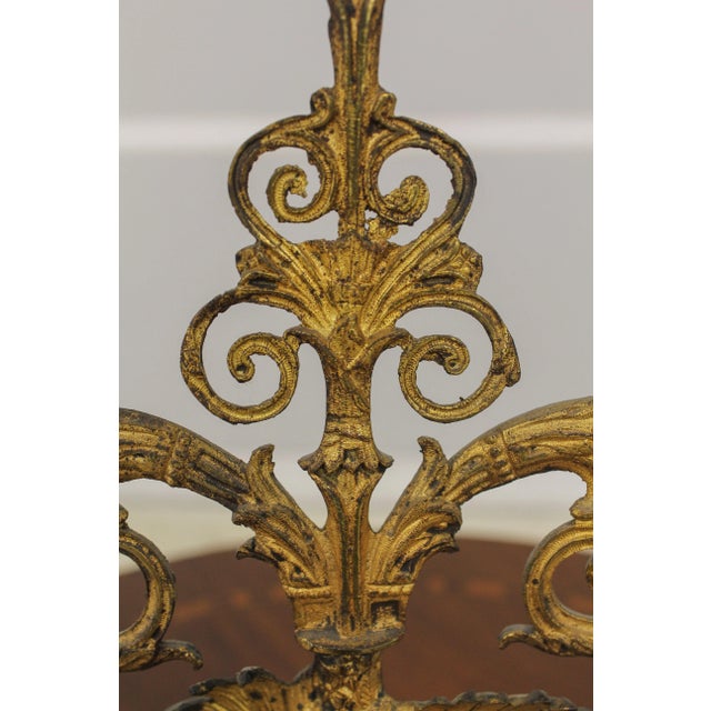 Vintage Brass & Marble Candelabra For Sale - Image 9 of 11