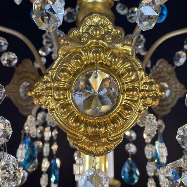 Genoese Empire Gilt 12-Light Chandelier For Sale - Image 4 of 15