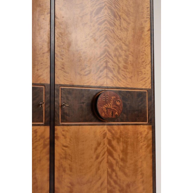 Swedish Grace Birchwood Cabinet by Otto Schulz for Boet, Gothenburg, 1930s For Sale - Image 3 of 18