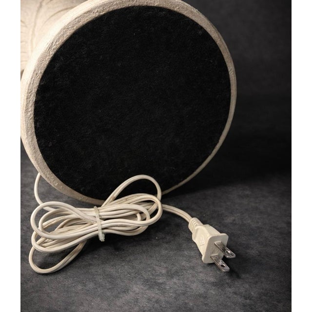 Late 20th Century Hollywood Regency Palm Beach Sculptural Leaf Table Lamp With Linen Shade For Sale - Image 12 of 12