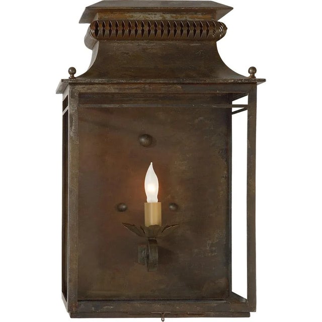 Transitional Suzanne Kasler for Visual Comfort Signature Flea Market Lantern in Antique Zinc For Sale - Image 3 of 4