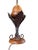 Pair of Vintage 1990s Acorn Table Lamps With Wrought Iron Oak Leaves – Quality Wood & Metal For Sale - Image 11 of 14