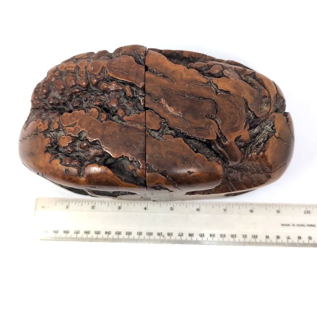 Wood Burlwood Bookends Live Edge Natural Rustic Library Mid Century Modern Unique For Sale - Image 7 of 9