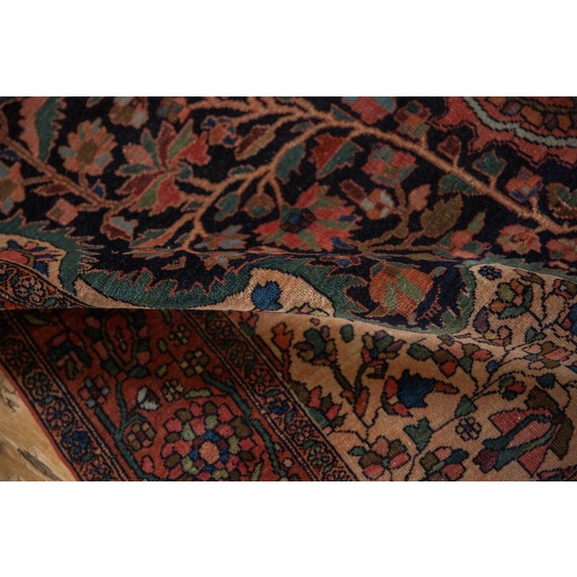 1920s Antique Persian Farahan Sarouk Roundel Medallion Wool Rug For Sale In New York - Image 6 of 14