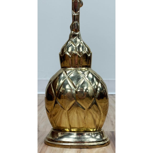 Metal Oversize Vintage Brass Pineapple Doorstop For Sale - Image 7 of 7